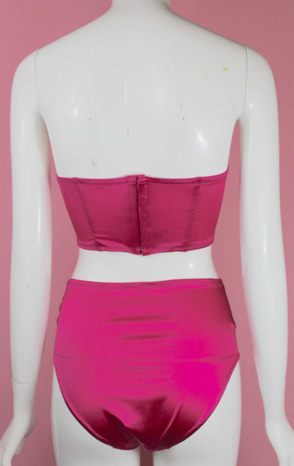 Christian Dior Bustier and Brief Fuchsia Lingerie… - image 4