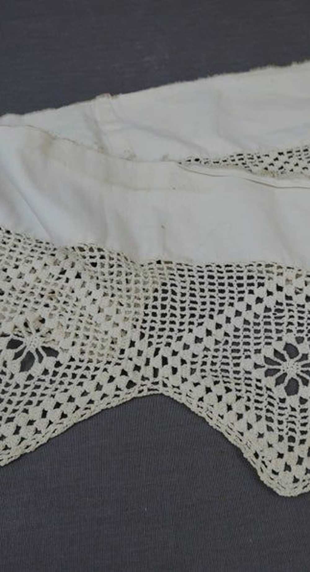 Antique Crochet Lace Trim, Victorian Remnant, Han… - image 1