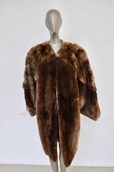 Claude Montana avantgarde sable coat with fringes 