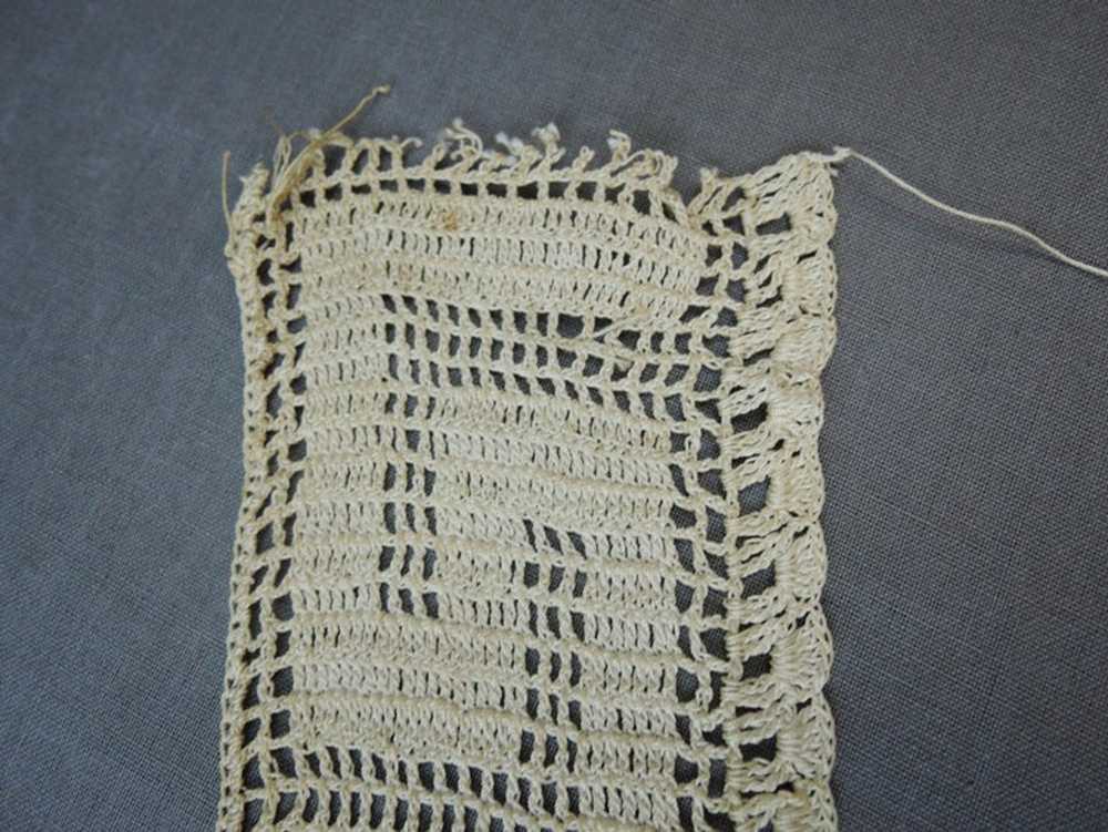 Antique Crochet Lace Trim, Handmade Edwardian 190… - image 6