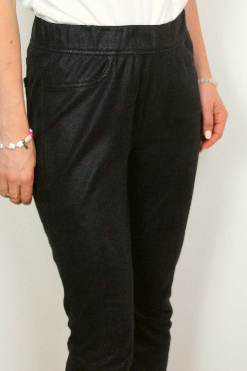 Faux Leather Ponte Skinny Pants by Comfort Skinny - image 2