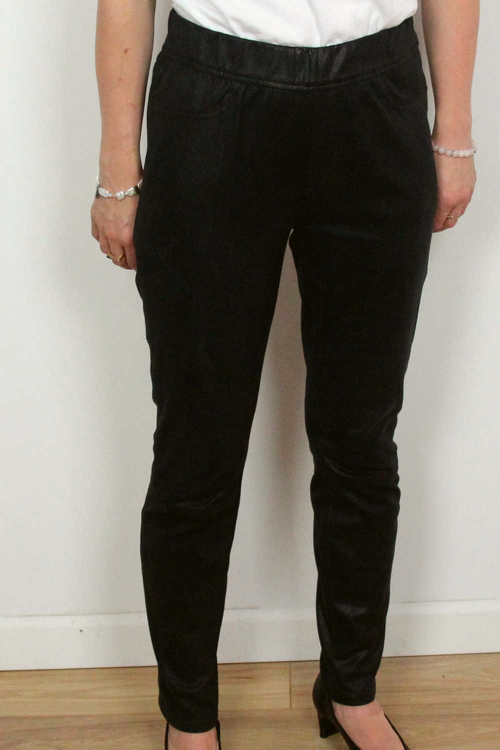 Faux Leather Ponte Skinny Pants by Comfort Skinny - image 3