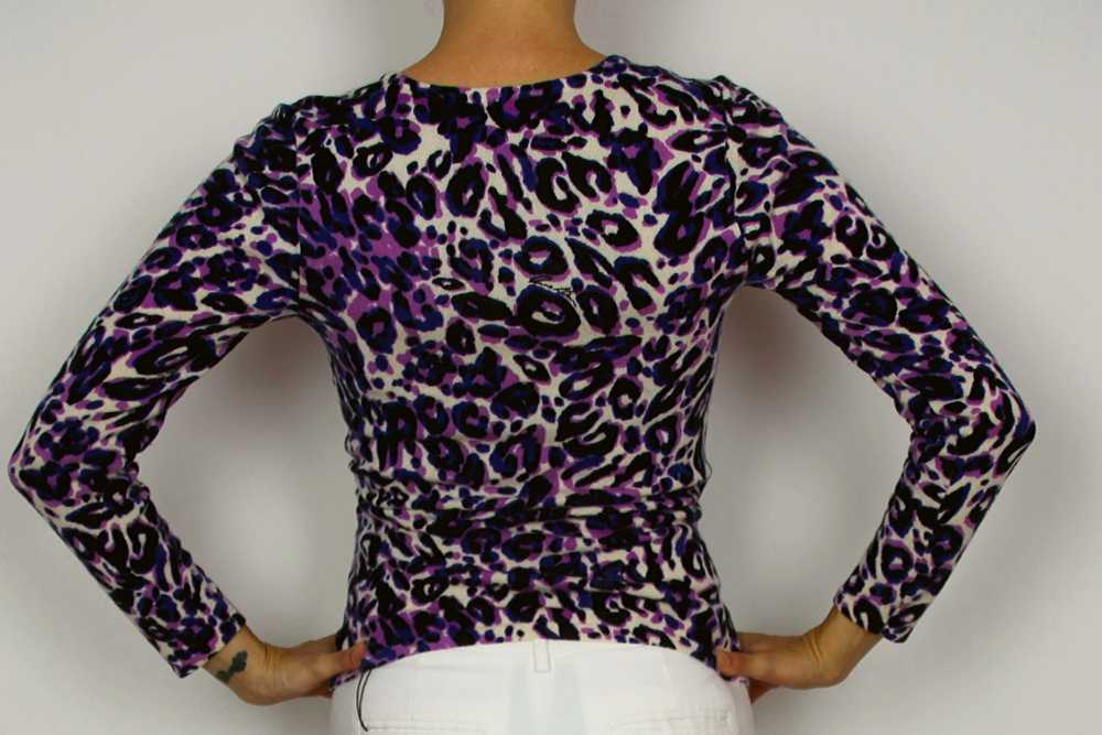 Anne Klein animal print wrap top - image 3