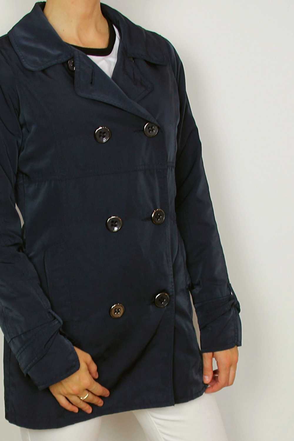 ARMI blue short trench coat - image 3