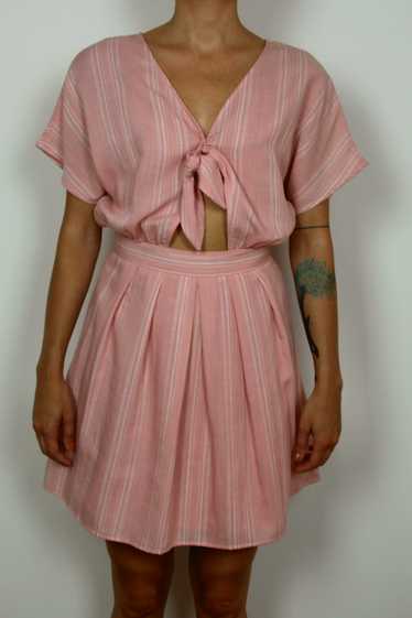 Frnch short sleeve dress in pink