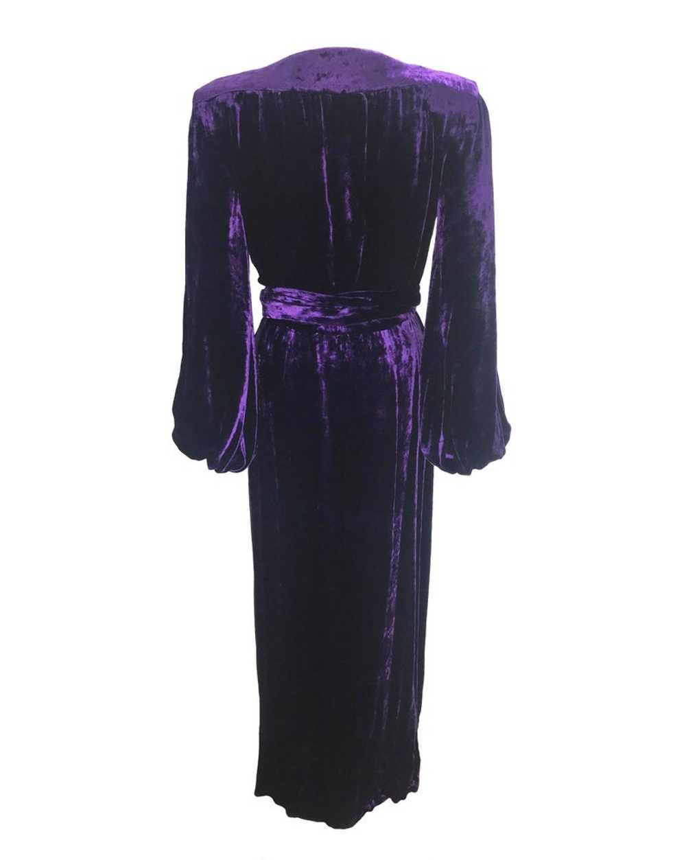 Yves Saint Laurent 1970s Velvet Gown - image 2