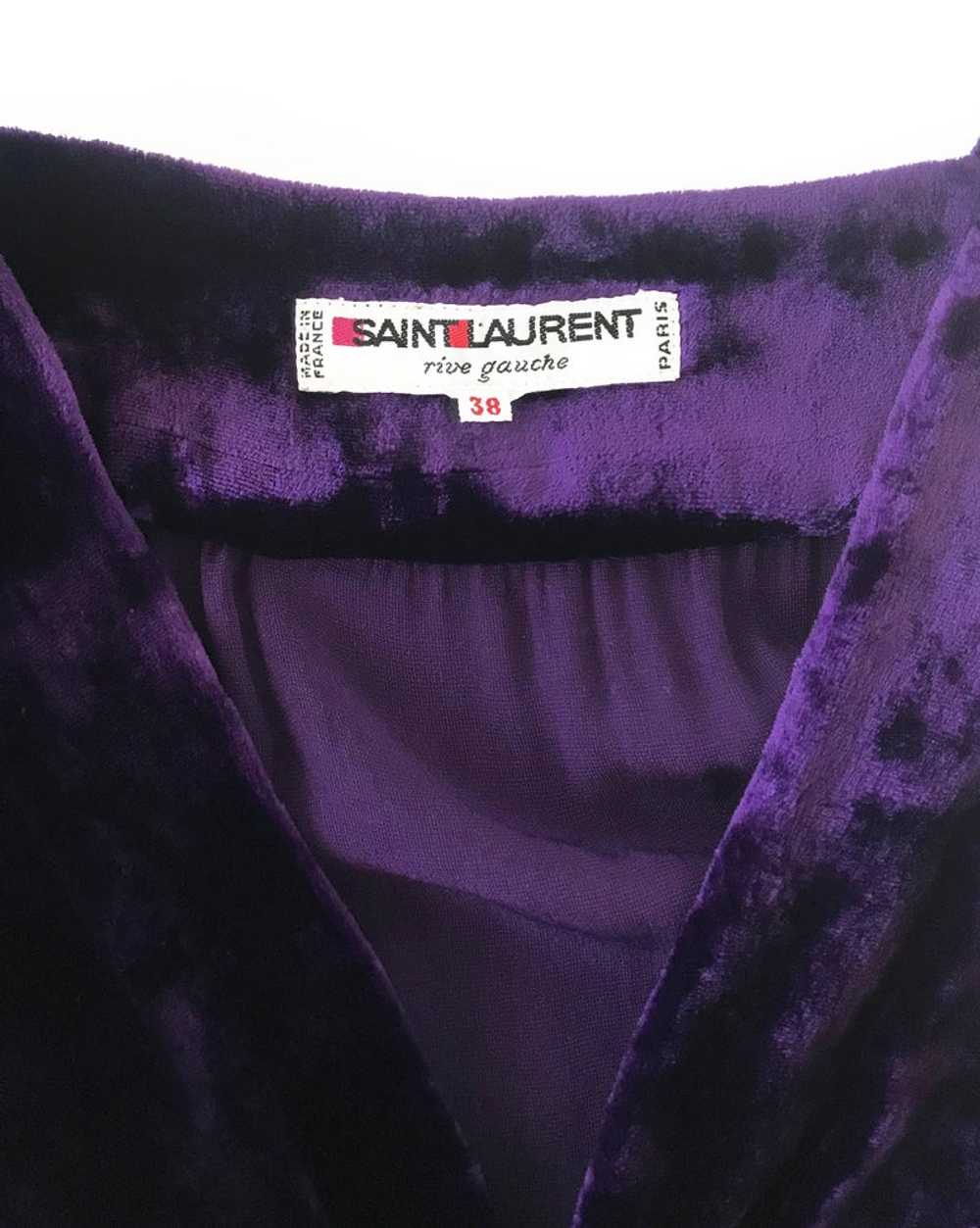 Yves Saint Laurent 1970s Velvet Gown - image 4