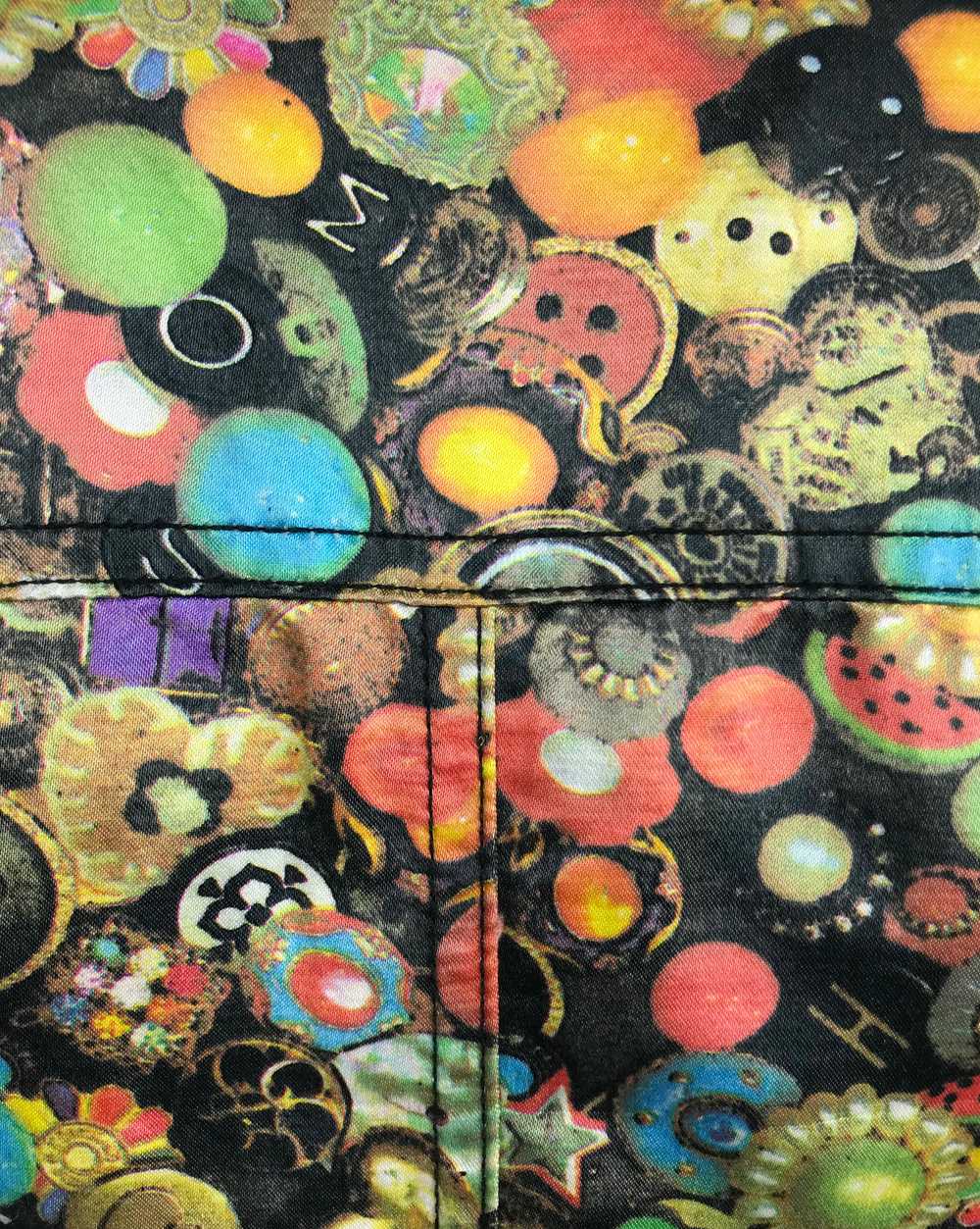 Moschino Rare 'Buttons' Print 1990s Cropped Vest … - image 7