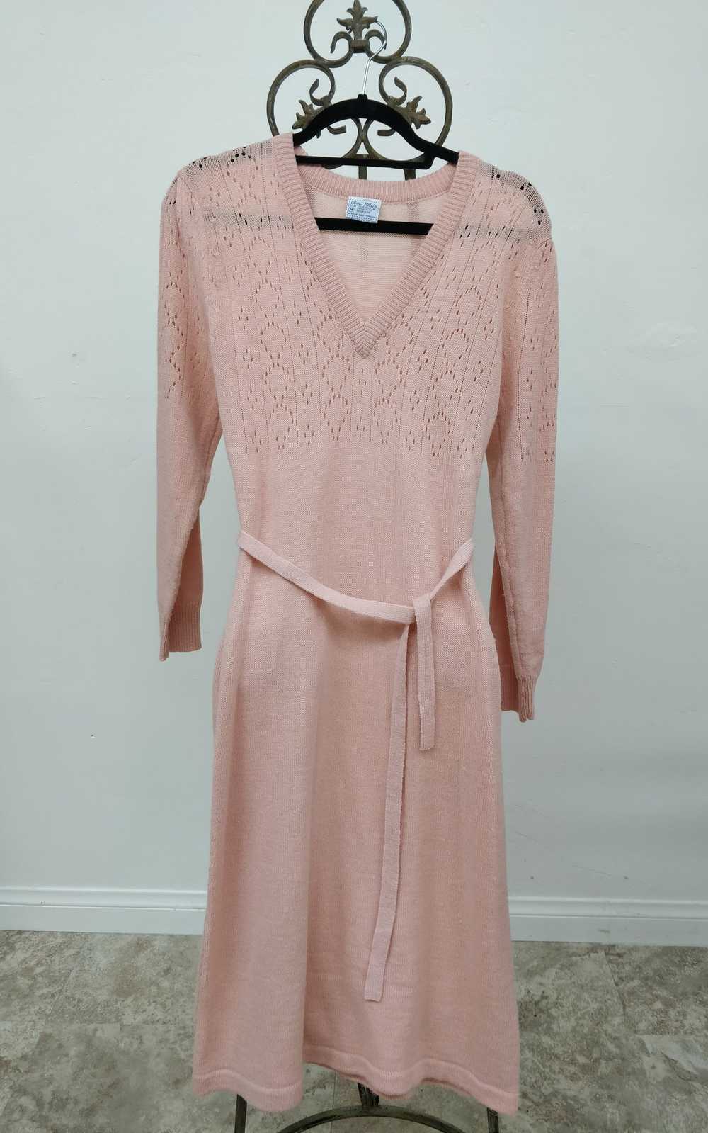 Vintage Joni Blair Peach Sweater Dress - image 1