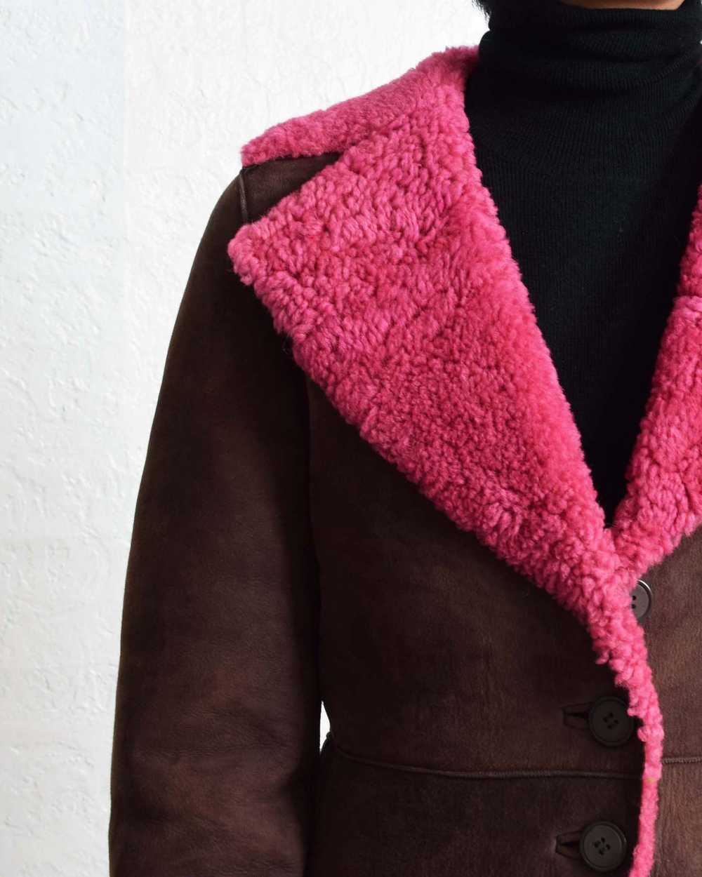 Vintage Pink Shearling Jacket - image 3
