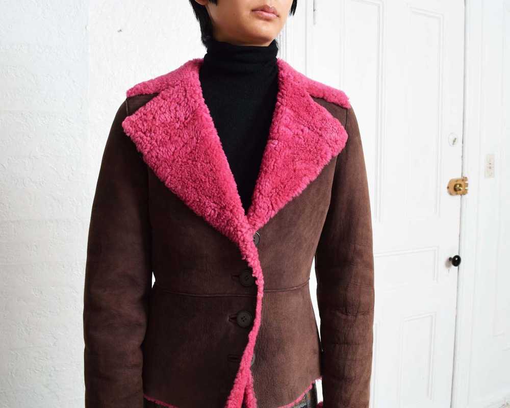 Vintage Pink Shearling Jacket - image 6
