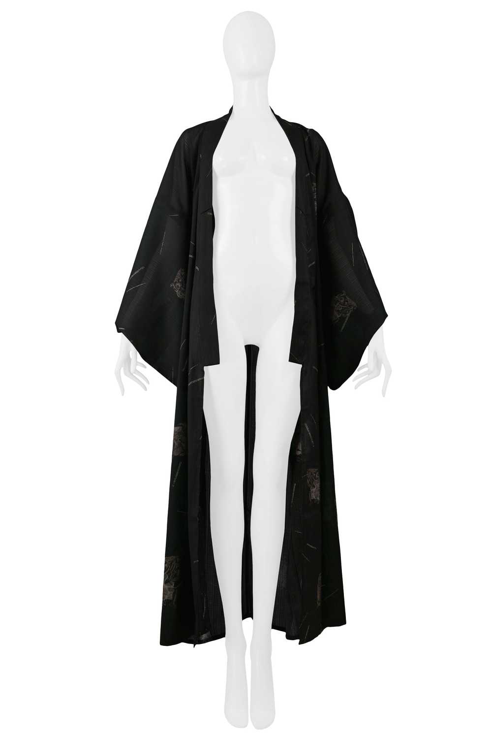 GAULTIER BLACK & GREY DANCERS KIMONO ROBE 2002 - image 1