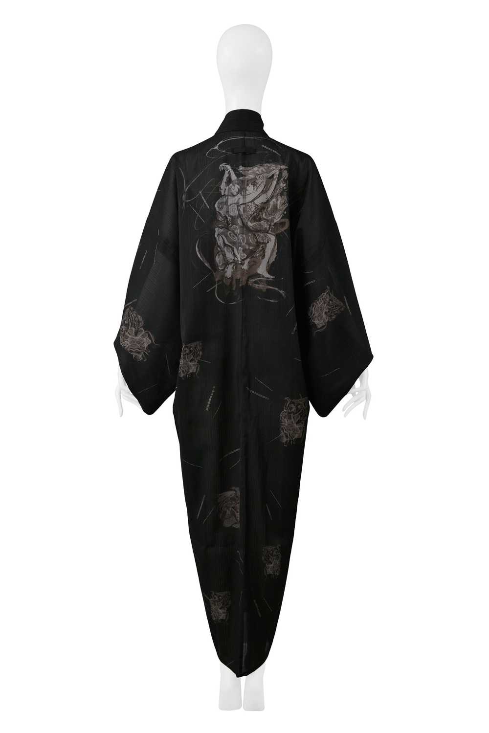 GAULTIER BLACK & GREY DANCERS KIMONO ROBE 2002 - image 2