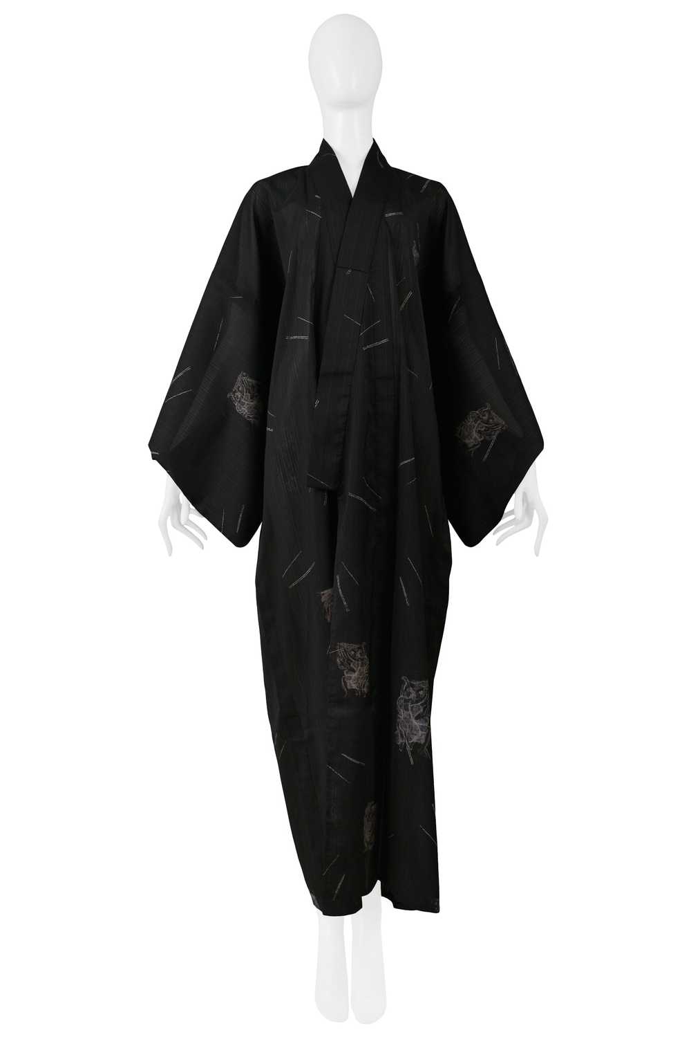 GAULTIER BLACK & GREY DANCERS KIMONO ROBE 2002 - image 3