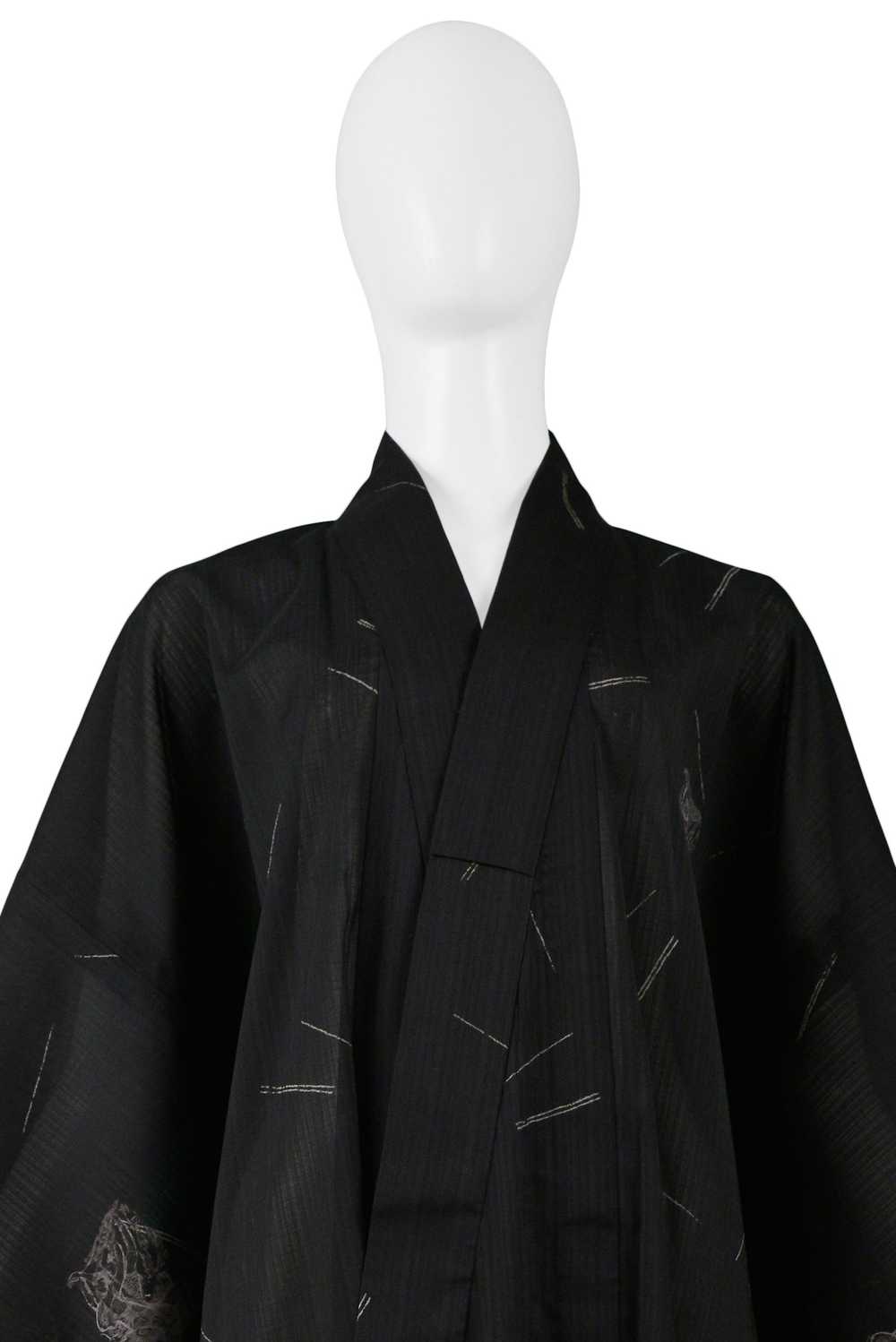 GAULTIER BLACK & GREY DANCERS KIMONO ROBE 2002 - image 4