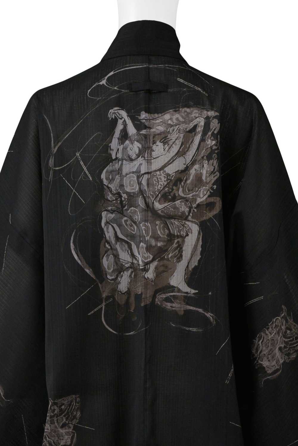 GAULTIER BLACK & GREY DANCERS KIMONO ROBE 2002 - image 5