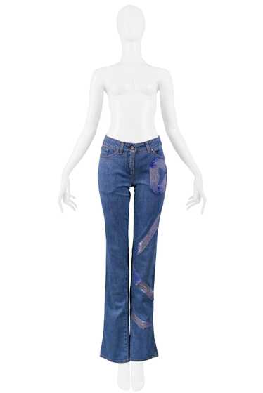 VALENTINO SEQUIN BOW PRINT JEANS 2006 - image 1