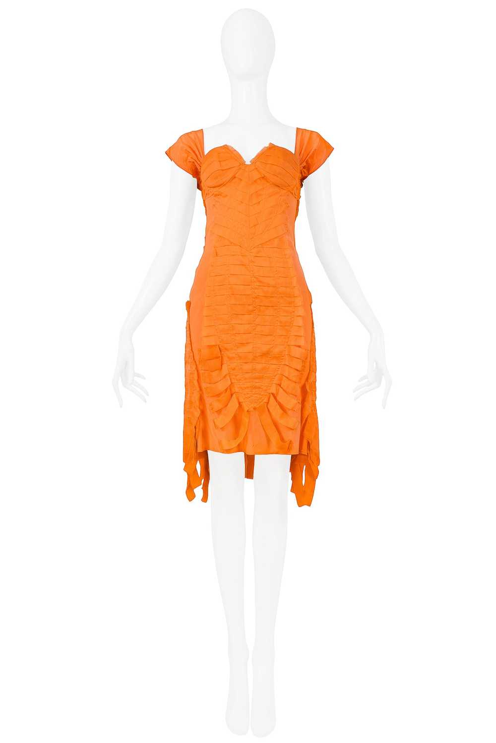 GUCCI BY TOM FORD ORANGE SILK COCKTAIL DRESS 2004 - image 1