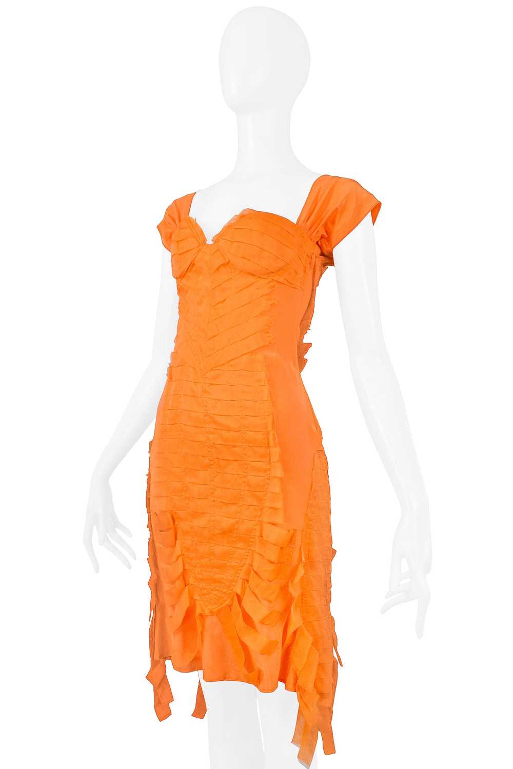 GUCCI BY TOM FORD ORANGE SILK COCKTAIL DRESS 2004 - image 5