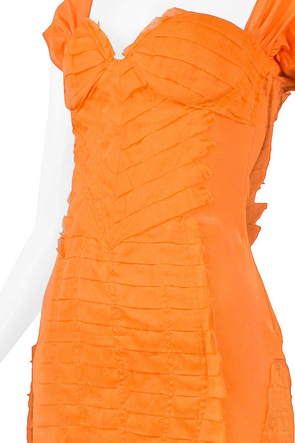 GUCCI BY TOM FORD ORANGE SILK COCKTAIL DRESS 2004 - image 7