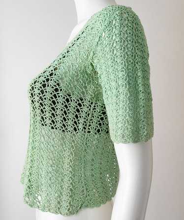 1930s Crochet Knit Blouse - image 1