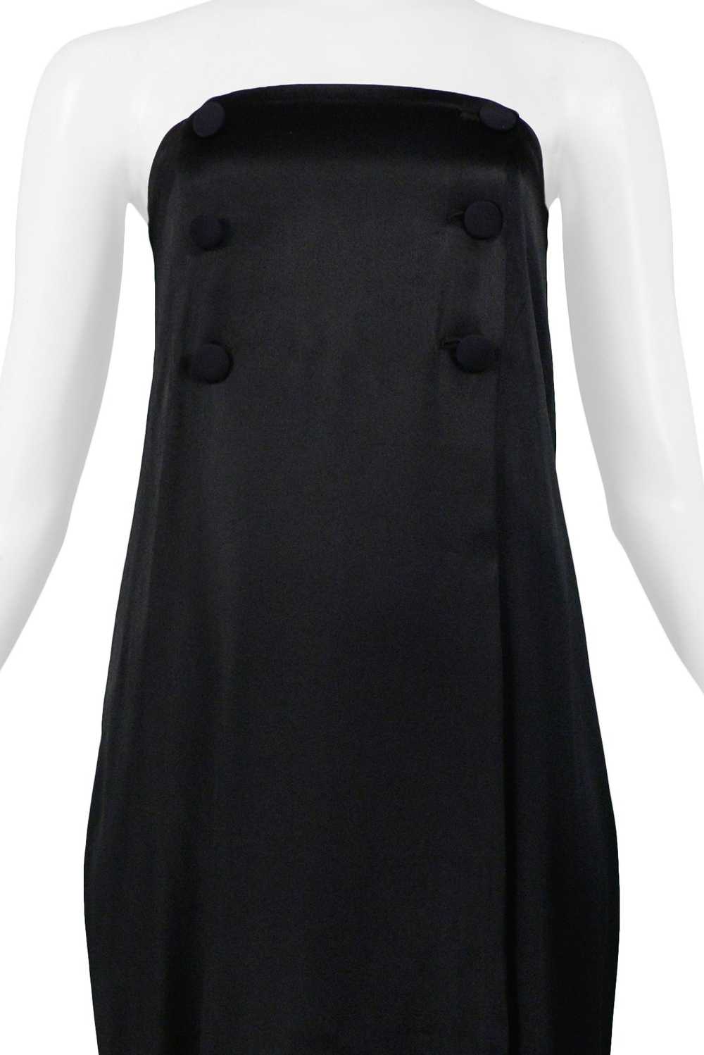 SOPRANO BLACK SATIN DOUBLE BREASTED DRESS - image 3