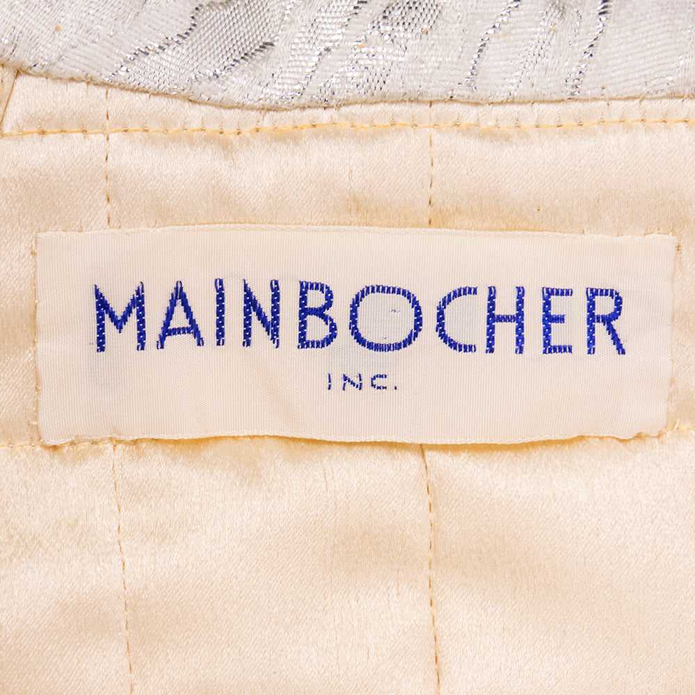 Vintage MAINBOCHER 60s Silver Lamé Brocade Ensemb… - image 7