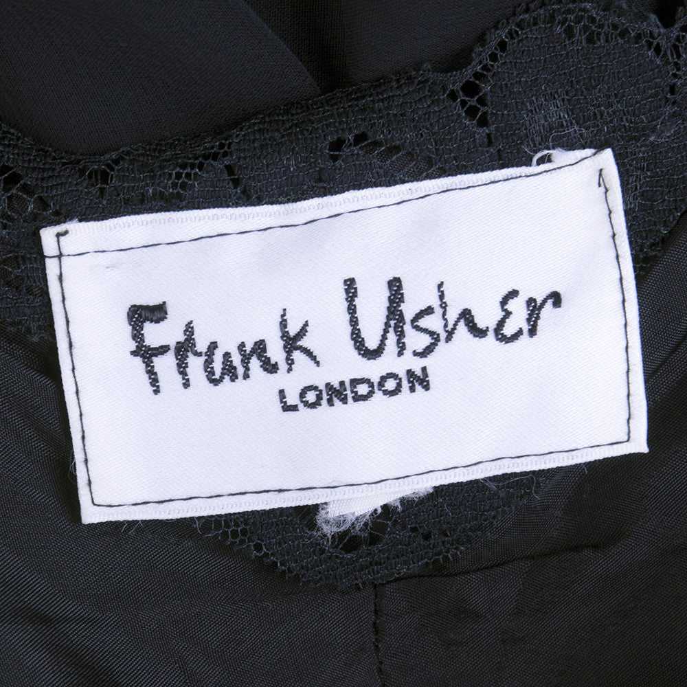 Vintage FRANK USHER 70s Black Chiffon Evening Dre… - image 6