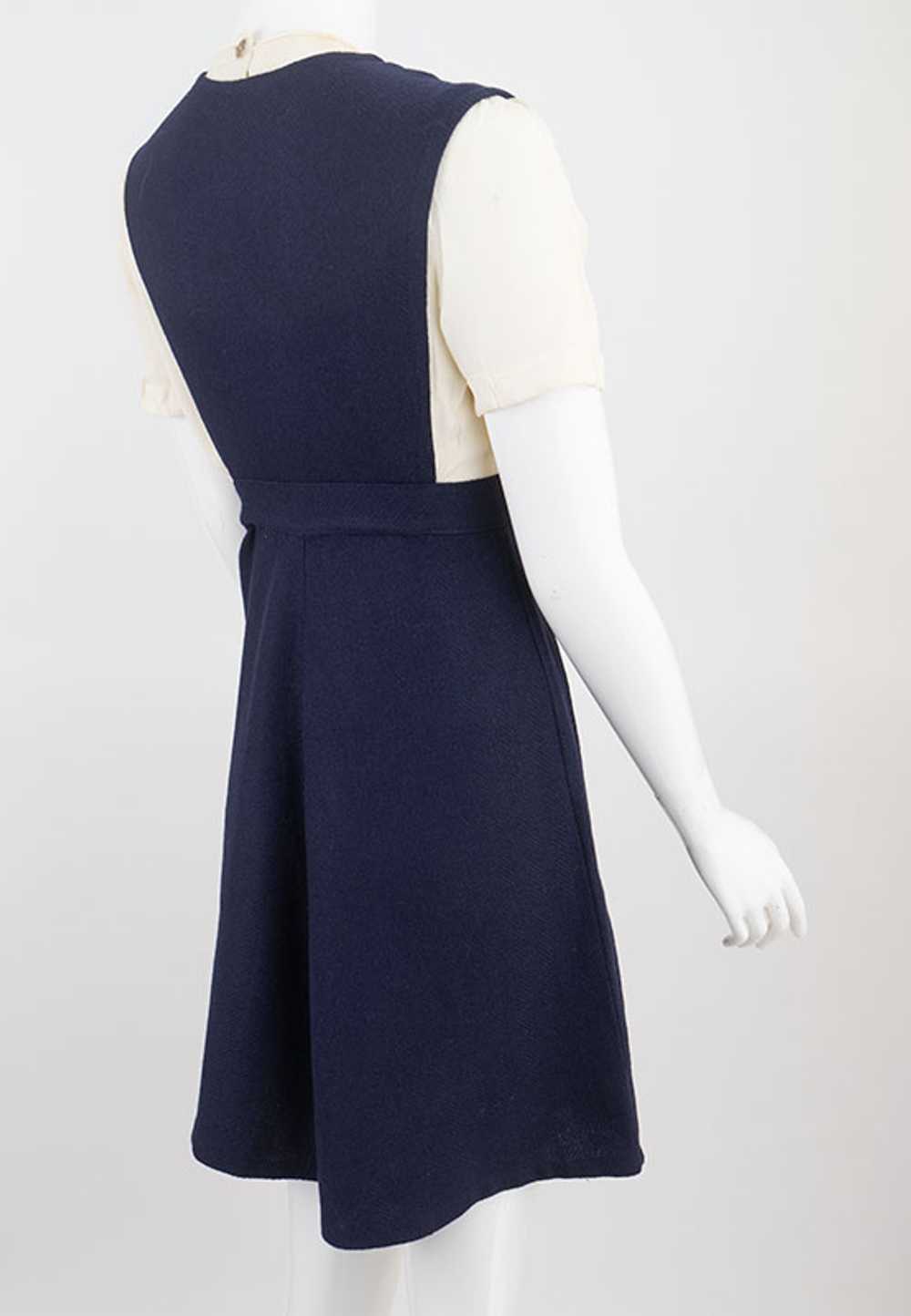 1930s Navy Blue Pinafore NOS - image 3