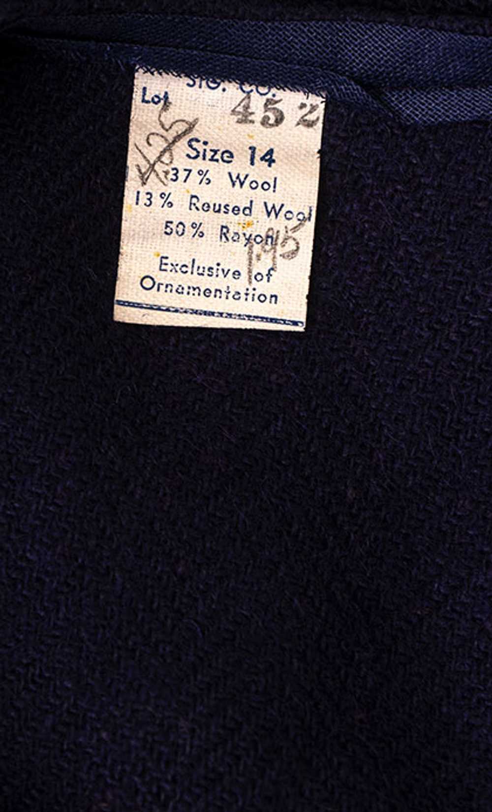 1930s Navy Blue Pinafore NOS - image 4