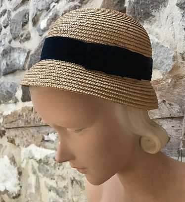 1920s-30s Straw Cloche