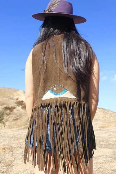 "Cosmic Eye' Hand Embroidered Vintage Vest