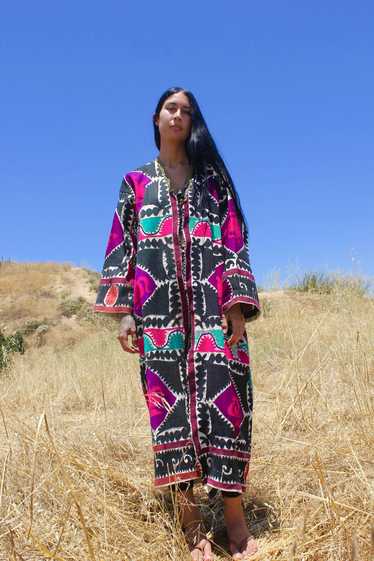 "Technicolor Dream Coat" Handmade Uzbek Tribal Fol