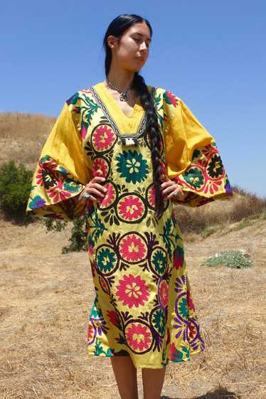 Uzbek Dress Hand Embroidered Antique Tribal Tunic