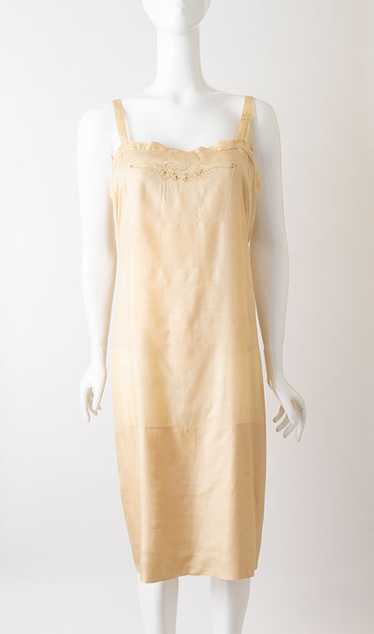 1920s Raw Silk Flapper Dress