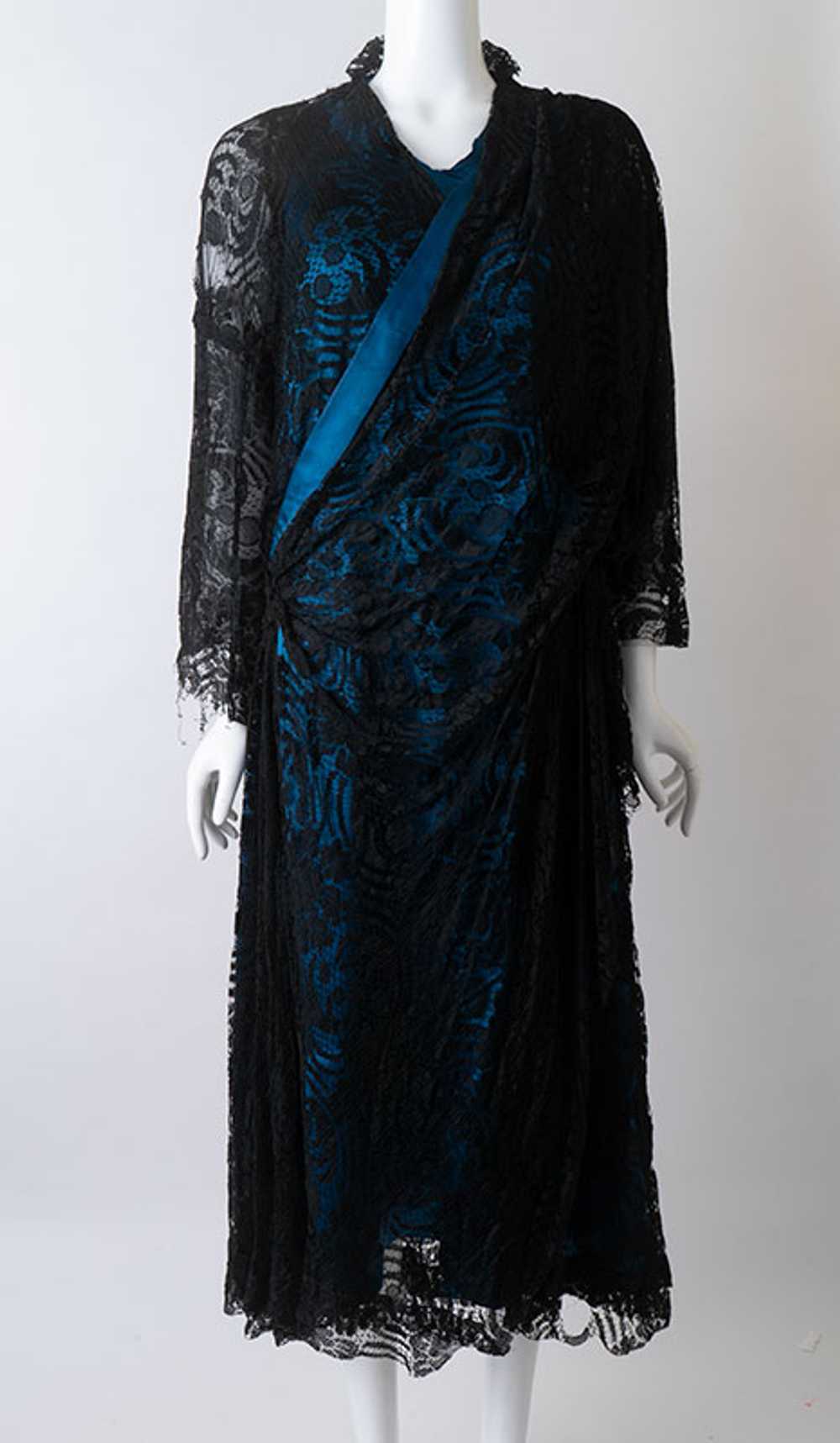 Lace and Satin 1920s Jazz Age Dress - Gem