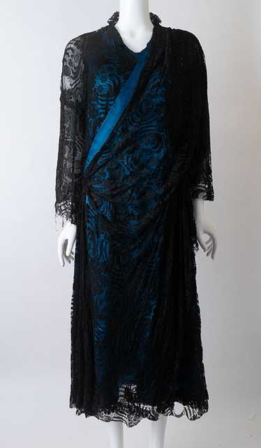 Lace and Satin 1920s Jazz Age Dress
