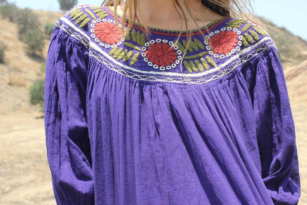 Vintage Mexican Hand Embroidered Blouse - image 3