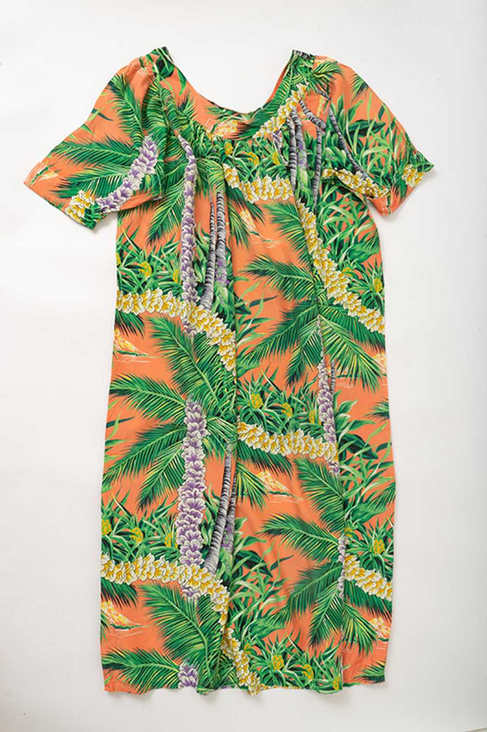 Vintage Hawaiian MuuMuu Rayon Dress - image 2