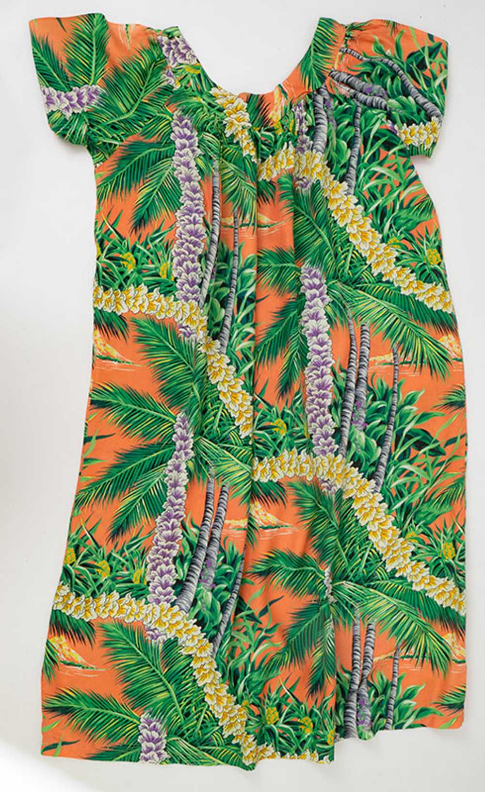 Vintage Hawaiian MuuMuu Rayon Dress - image 3