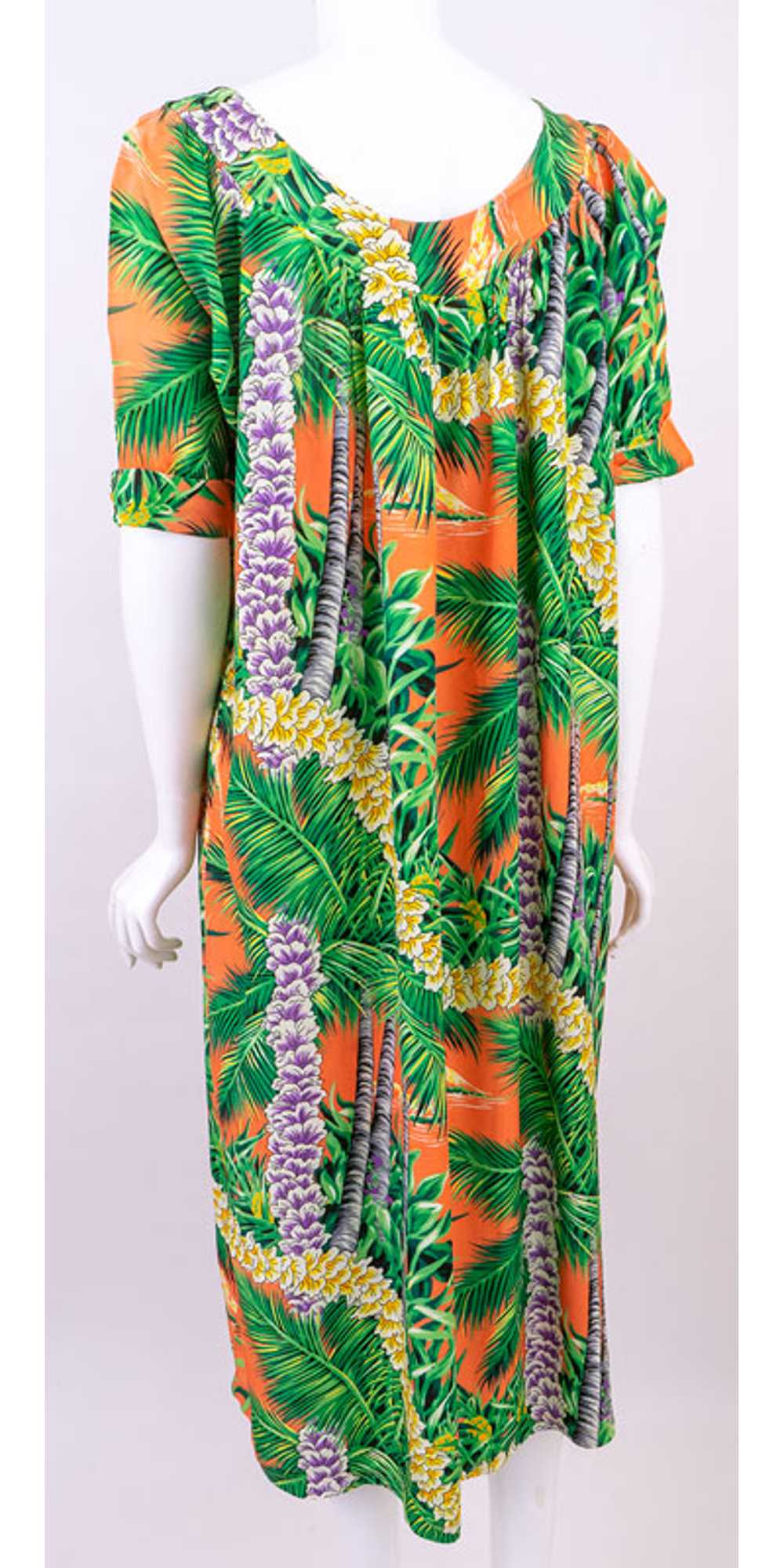 Vintage Hawaiian MuuMuu Rayon Dress - image 6