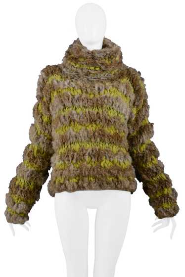 DIOR OVERSIZE KNIT & RABBIT FUR SWEATER 2000