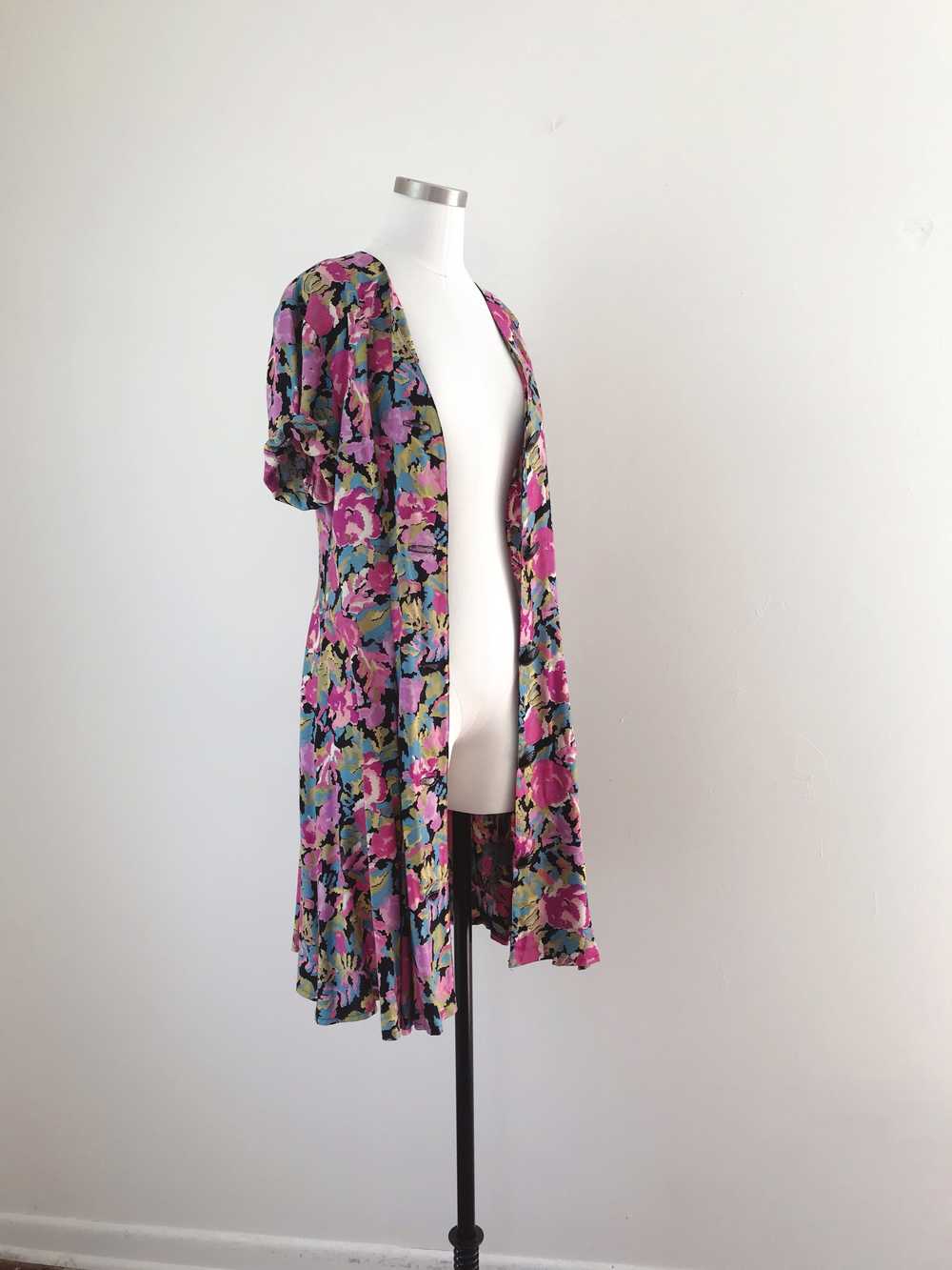 1990s Saturated Floral Minidress - image 4