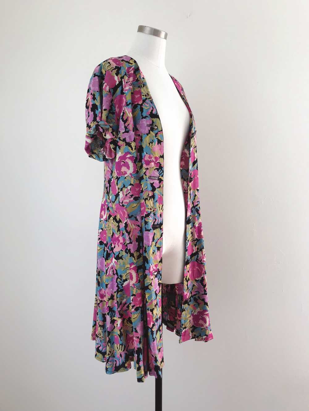1990s Saturated Floral Minidress - image 5