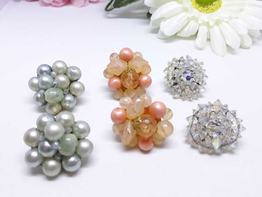 1950's Vintage Clip on Earrings Collection - 3 PA… - image 2