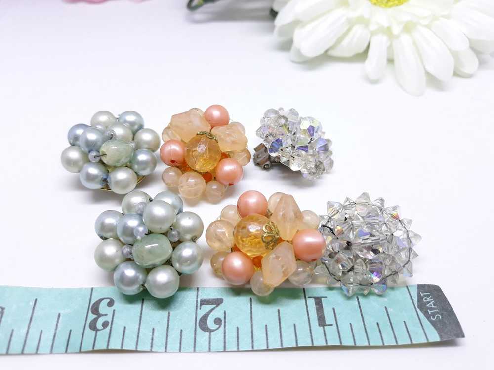 1950's Vintage Clip on Earrings Collection - 3 PA… - image 9