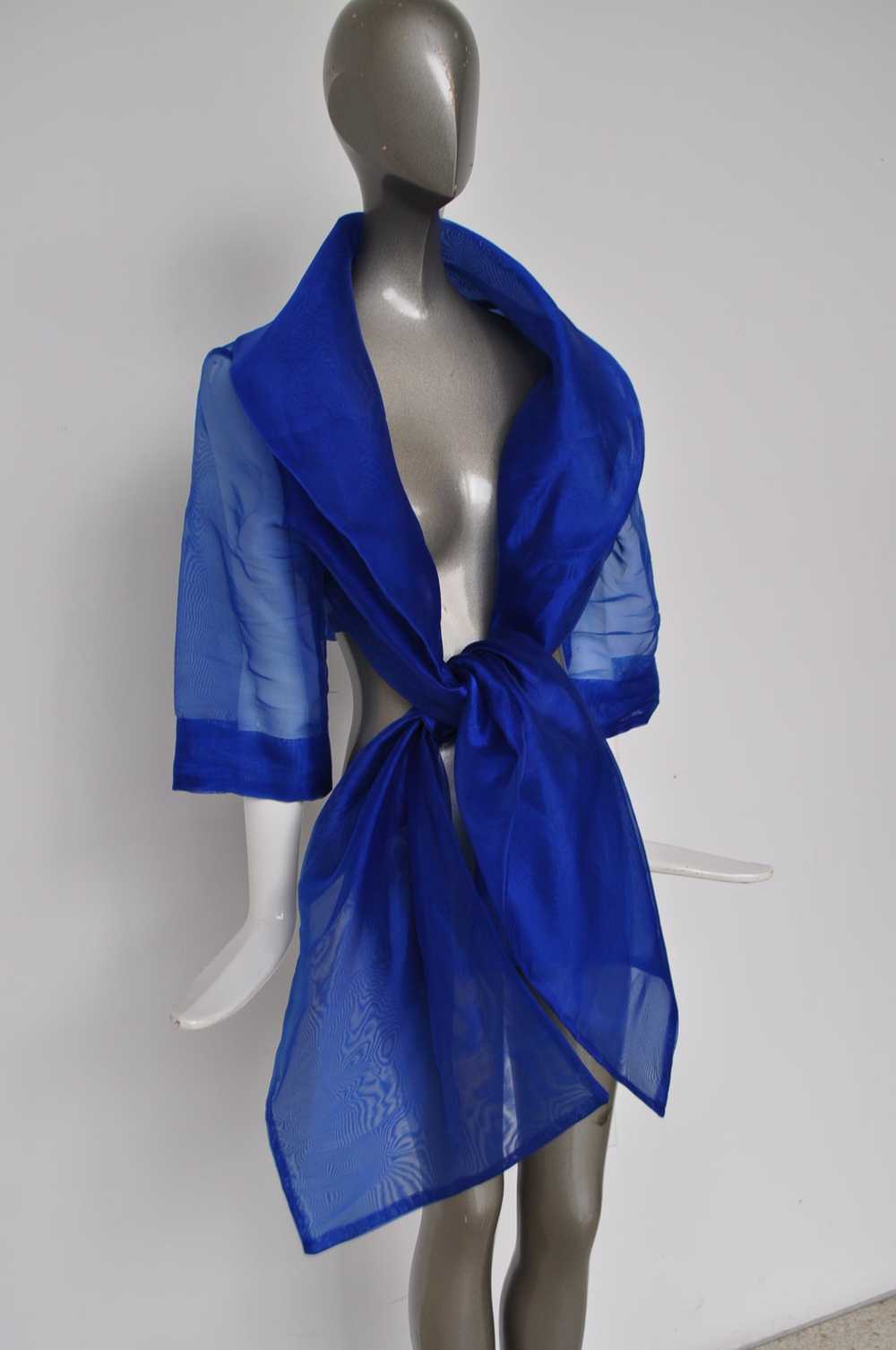 Avantgarde Gauze blouse vibrant blue color - image 2
