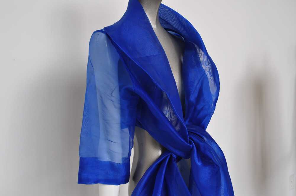Avantgarde Gauze blouse vibrant blue color - image 3