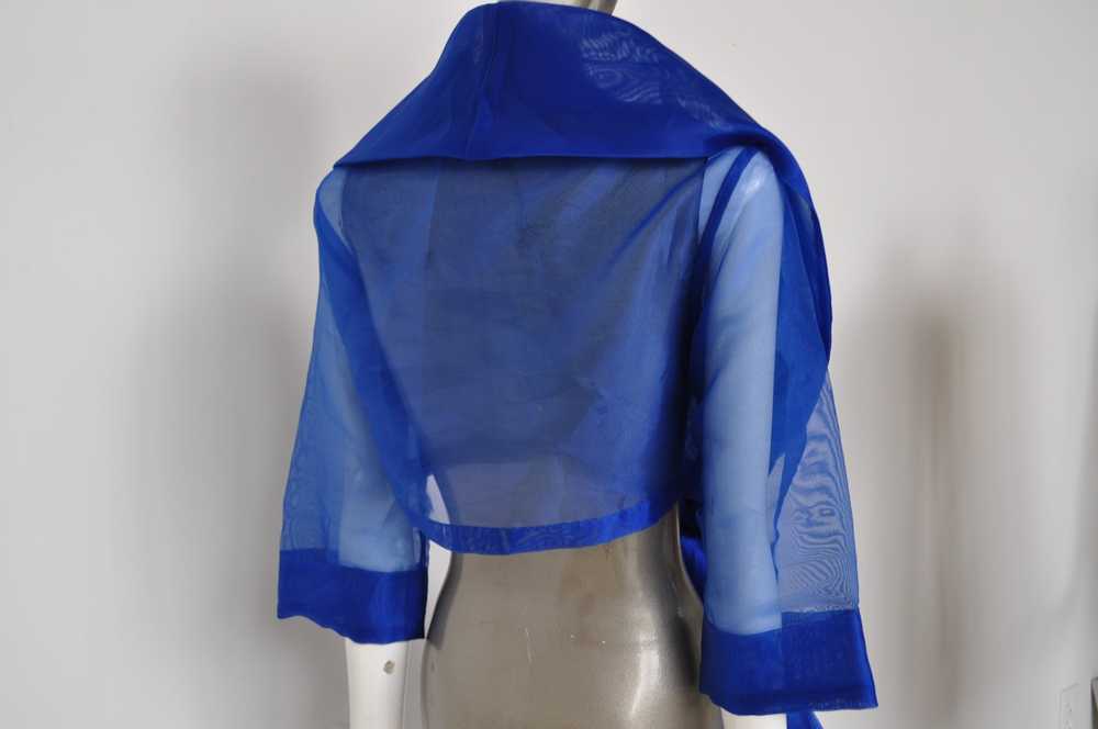 Avantgarde Gauze blouse vibrant blue color - image 4