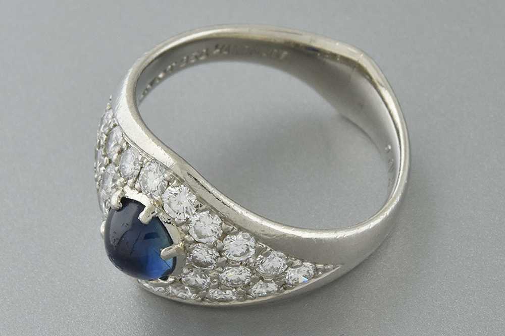 Low Profile Sapphire and Diamond Ring - image 2